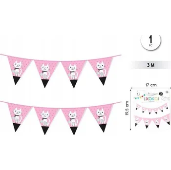 Dekorativní girlanda s motivem kočky - 3 metry