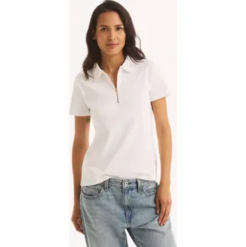 Dámské oblečení NAUTICA dámské polo tričko Zip-Up bílé M