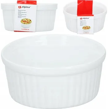 zapékací misa a miska Žáruvzdorná kulatá mísa Alpina 600 ml bílá