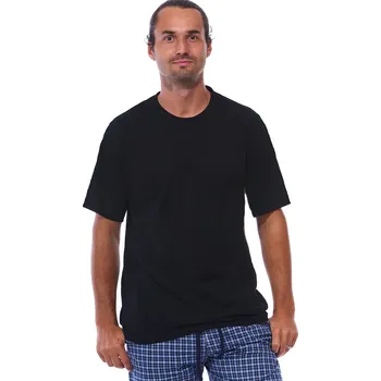 Pánské pyžamo Pánské tričko černé z bavlny 1P1783 černá l