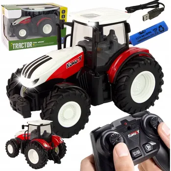 RC model auta TRAKTOR NA DÁLKOVÉ OVLÁDÁNÍ NA AKUMULÁTOR PILOT R/C TRAKTOR VOZIDLO HRAČKA 3+