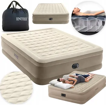 Nafukovací matrace Intex dvojitá nafukovací Matrace 203x152x46cm vysoká PREMIUM pumpa