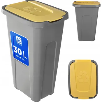 Odpadkový koš ODPADKOVÝ KOŠ NÁDOBA NA TŘÍDĚNÝ ODPAD 30L KYBLÍK POPELNICE S VÍKEM