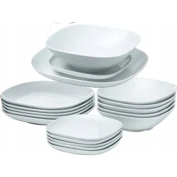 Talíř Jídelní servis pro 6 osob IKEA Vardera 702.773.54 Bílý Klasický