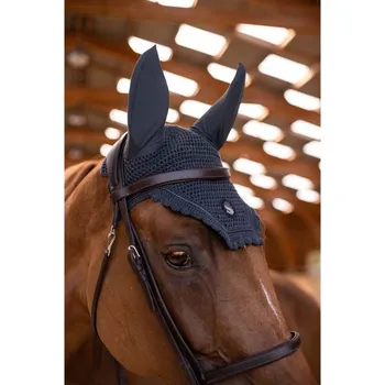 Koňská maska proti hmyzu Čabraka na uši Samshield FlyShield Swarovski