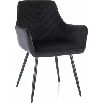 Křeslo Jídelní židle/křeslo FIG VELVET černé