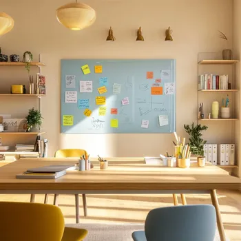 Kancelářský nábytek Modrá královská skleněná pracovní a kancelářská tabule Smatab® 40 × 60 cm