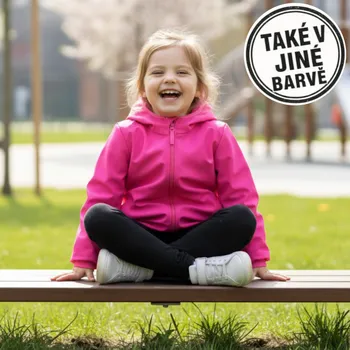 Dívčí bunda Dívčí softshellová bunda s fleecem, 7 barevných variant (Dětská softshellová bunda s kapucí – větruodolná a voděodolná bunda pro holky)