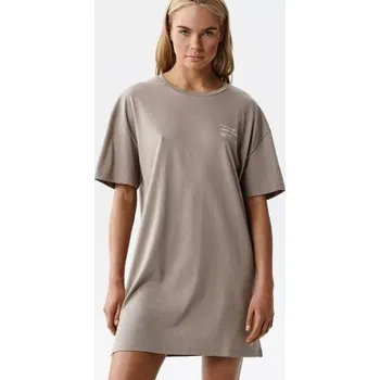 Dámská noční košile Noční košile Atlantic NLD-001 - bavlna Šedá XL