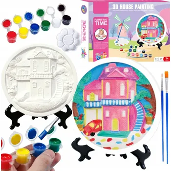 kreativní sada KREATIVNÍ SADA UMĚLECKÝ DŮM K Vymalování BARVY SÁDRA MALÝ UMĚLEC 3D