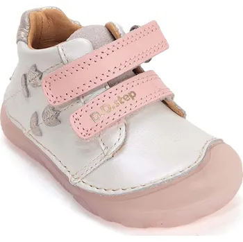 Dětská móda D.D.step Barefoot dětské kožené tenisky S073-61866 Bílé perleťové Velikost: 24