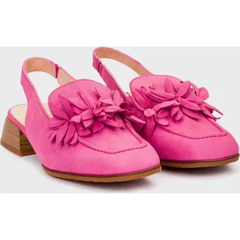 Dámské sandále WONDERS dámské sandály s květinovou aplikací růžové