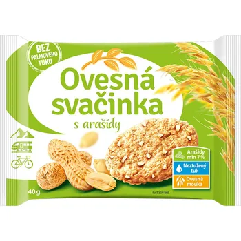 Ovesná svačinka Arašída 40g cena za kartonové balení (Kartonové balení : 20 ks)