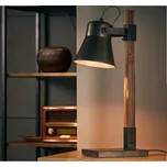 Brilliant 82149/46 Stolní lampa PLOW černá ocel + DŘEVO