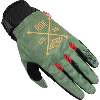 Cyklistické rukavice Nabajk Pradeed men gloves khaki/orange 2XL
