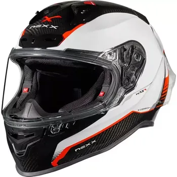 Helma na motorku Helma na moto NEXX X.R3R CARBON white/red vel. 2XL
