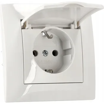 Elektrická zásuvka Zásuvka jednoduchá s víčkem "Schuko"