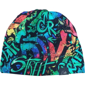 Čepice ESITO | Jarní čepice Street graffiti - černá / 44