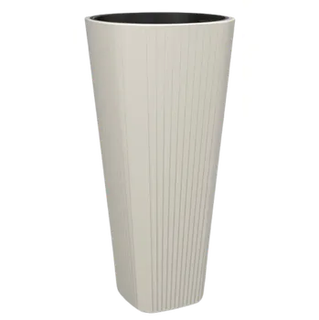 Květináč LAMELA MUZA květináč krémový 39x39x81cm