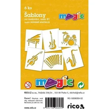 MAGIC papír šablony na malování HUDEBNÍ