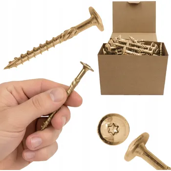 Vrut TESAŘSKÉ VRUTY DO DŘEVA 8x80 TALÍŘOVÁ HLAVA TORX 50 Ks WCT-08080 AZMET