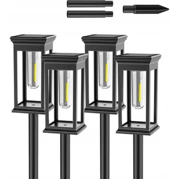 Venkovní osvětlení Solární lampy do zahrady, zahradní solární lampy 4 kusy s delší výdrží