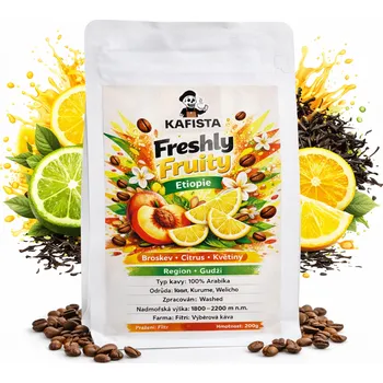 Kafista Freshly Fruity – kvalita z Etiopie (Citrusy a černý čaj) - praženo na filtr