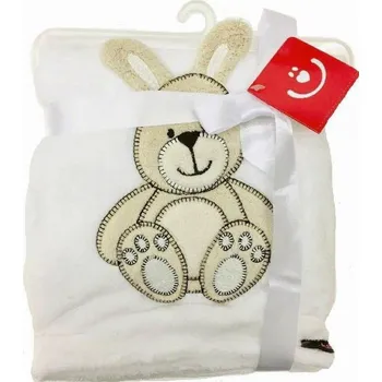 Dětská deka Botobaby Dětská deka s aplikací 76 x 102 cm Krémová - zajíček