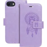 Pouzdro MEZZO Book pro Apple iPhone 7 / 8 / SE 2020 / SE 2022 - lapač snů - fialové
