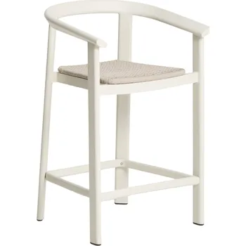 Kave Home Krémová zahradní barová židle s výpletem Erice 65 cm