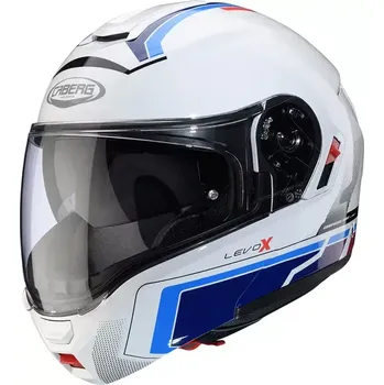 Helma na motorku Výklopná helma Caberg Levo X Elite white/red/blue/light blue