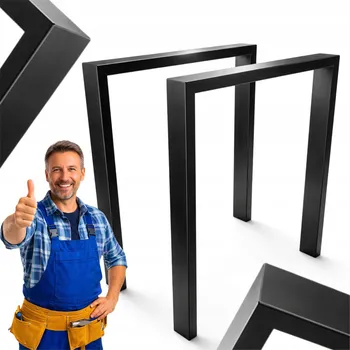Psací stůl KOVÁNÍ NOHOU PRO STŮL LAVICI PSACÍ STŮL KOVOVÉ ČERNÉ 40x72 cm PROFIL 7x3 cm LOFT 2 ks