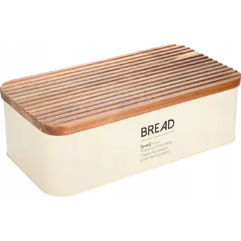 chlebník Kovový chlebník s prkénkem na krájení – box na pečivo a housky