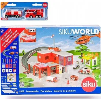 autíčko SIKU World - požární stanice s hasičskými auty