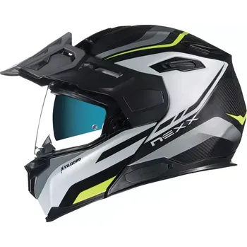 Helma na motorku Karbonová helma NEXX X.VILIJORD HIKER white/neon MT