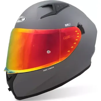 Helma na motorku XRC VEGA matt grey vel. XL