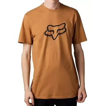 Pánské oblečení Tričko Fox Legacy Head Ss Tee - Cognac L
