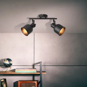 Bodové svítidlo Brilliant 49613/76 Stropní industriální svítidlo ROLET 2 černé