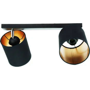 Moderní závěsné stropní svítidlo stropní svítidlo černo-zlaté stínidlo 20cm LED