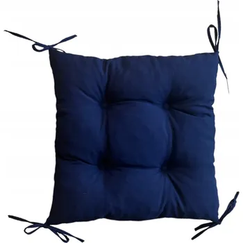 Polštář ČTVEREC Polštář na židli 40x40 cm tmavě modrá