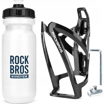 Košík na lahev na pití Rockbros Košík na láhev FK338 + Lahev Na Pití 600 ml DCBT68 bílý