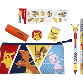 Školní batoh Pokémon školní set se samolepkami