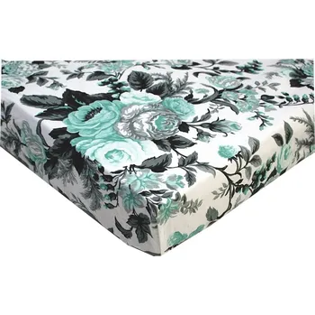 Prostěradlo BAREVNÉ PROSTĚRADLO PROSTĚRADLO NA GUMIČKU BAVLNA 60x120 cm garden mieta