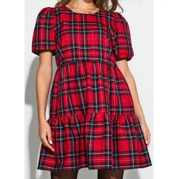 Dámské šaty Sinsay - Kostkované mini šaty - vícebarevná - 691FI-MLC - 691FI-MLC-XXL