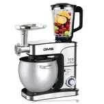 Multifunkční nerezový kuchyňský robot 5 v 1 DMS Germany KMFBP-2510 / 10 l / 2500 W / nerez / food procesor / mlýnek na maso