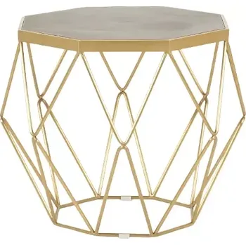 Konferenční stolek Konferenční stolek Glamo 68 cm zlatý/šedý