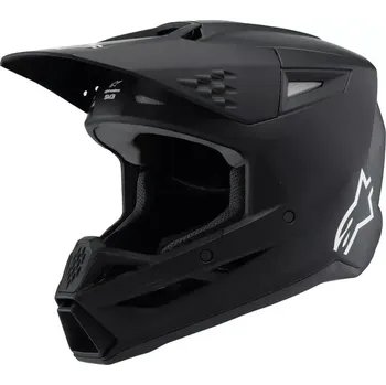 Helma na motorku Dětská helma 2025 Alpinestars SM3 Solid black matt helmet