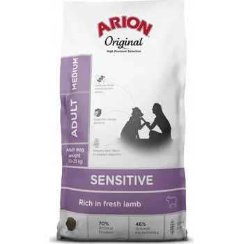 Krmivo pro psa Arion Original Sensitive suché krmivo jehněčí pro střední plemena 10-25kg 12kg