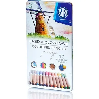 Pastelka Pastelky v kovové krabičce Astra 12 barev