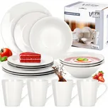 Jídelní SADA talířů 16 dílů - mělký, hluboký, dezertní